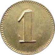1 Pfennig - Freising Anton Schlüter Motorenfabrik, Germany,  reverse image