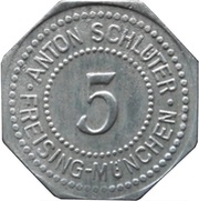5 Pfennig - Freising-München Anton Schlüter obverse image