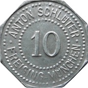 10 Pfennig - Freising-München Anton Schlüter obverse image