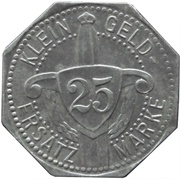 25 Pfennig - Freising-München Anton Schlüter, Germany,  reverse image