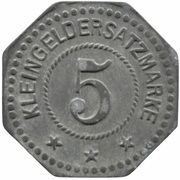 5 Pfennig - Fürth Kantinenverwaltung, Germany,  reverse image
