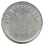 10 Pfennig - Fürth in Bayern, Germany, 1917 reverse image