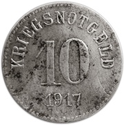 10 Pfennig - Fürth in Bayern, Germany, 1917 reverse image