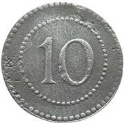 10 Pfennig - Füssen Mechanische Seilerwarenfabrik, Germany,  reverse image