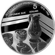 5 Dollars - Elizabeth II 4th Portrait - Margaret Preston - Masterpieces in Silver, Australia, 2007 reverse image