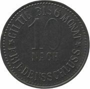 10 Pfennig - Garmisch, Germany, 1917 reverse image