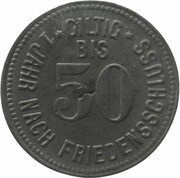 50 Pfennig - Garmisch, Germany, 1917 reverse image