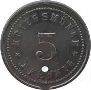 5 Pfennig - Geiselhöring, Germany, 1918 reverse image