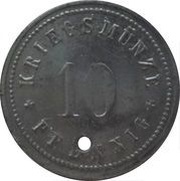 10 Pfennig - Geiselhöring, Germany, 1918 reverse image