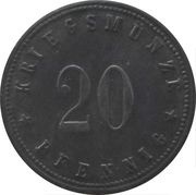 20 Pfennig - Geiselhöring, Germany, 1918 reverse image