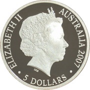 5 Dollars - Elizabeth II 4th Portrait - The Ashes 1882-2007 obverse image