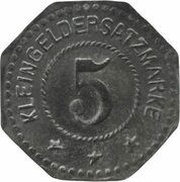 5 Pfennig - Germersheim, Germany, 1917 reverse image