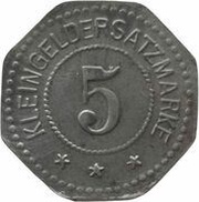 5 Pfennig - Germersheim, Germany, 1917 reverse image