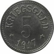 5 Pfennig - Gerolzhofen, Germany, 1917 reverse image