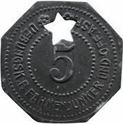 5 Pfennig - Grafenwöhr Uebungsk. F. Fahnenjunker und Off. Asp. obverse image
