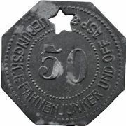 50 Pfennig - Grafenwöhr Uebungsk. F. Fahnenjunker und Off. Asp. obverse image