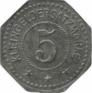 5 Pfennig - Hammelburg Kant. Verw. II B. 16, Germany,  reverse image
