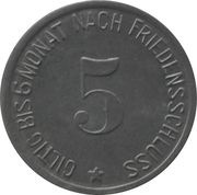 5 Pfennig - Hammelburg, Germany, 1917 reverse image