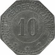 10 Pfennig - Hammelburg Kant. Verw. II B. 16, Germany,  reverse image