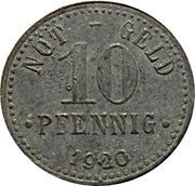 10 Pfennig - Hebertsfelden Franz Paul Gramsamer, Germany, 1920 reverse image