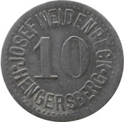 10 Pfennig - Hengersberg Josef Weidenbeck obverse image
