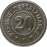 20 Pfennig - Hengersberg Müller-Salegg, Germany,  reverse image