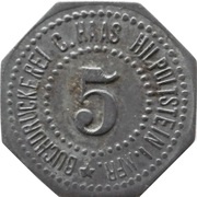 5 Pfennig - Hilpoltstein Buchdruckerei C. Haas obverse image