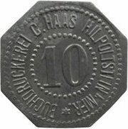 10 Pfennig - Hilpoltstein Buchdruckerei C. Haas obverse image