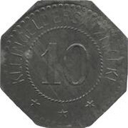 10 Pfennig - Hilpoltstein Buchdruckerei C. Haas, Germany,  reverse image