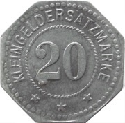 20 Pfennig - Hilpoltstein Aug. Hoffmann Gemischtes Warengeschäft, Germany,  reverse image