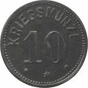 10 Pfennig - Höchstädt a. D., Germany, 1917 reverse image