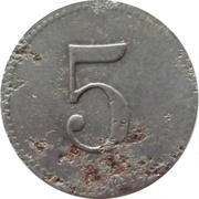 5 Pfennig - Höchstadt an der Aisch Josef Dresel, Germany, 1917 reverse image