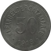 50 Pfennig - Hof, Germany, 1918 reverse image