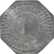 1 Pfennig - Haidhof Bayerische Überlandcentrale, Germany,  reverse image