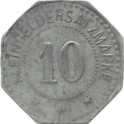 10 Pfennig - Haidhof Bayerische Überlandcentrale, Germany,  reverse image
