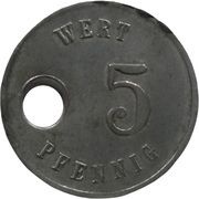 5 Pfennig - Ingolstadt G.G.F., Germany,  reverse image