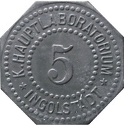 5 Pfennig - Ingolstadt K. Hauptlaboratorium obverse image