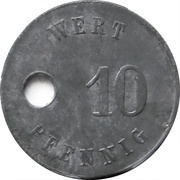 10 Pfennig - Ingolstadt G.G.F., Germany,  reverse image