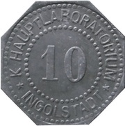 10 Pfennig - Ingolstadt K. Hauptlaboratorium obverse image
