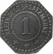 1 Pfennig - Karlstadt am Main Portland Cementfabrik, Germany,  reverse image