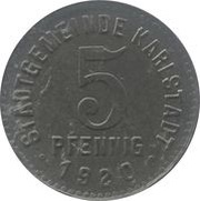 5 Pfennig - Karlstadt obverse image