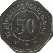 50 Pfennig - Karlstadt am Main Portland Cementfabrik, Germany,  reverse image