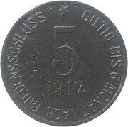 5 Pfennig - Kemnath, Germany, 1917 reverse image