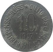 10 Pfennig - Kemnath, Germany, 1917 reverse image