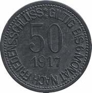 50 Pfennig - Kemnath, Germany, 1917 reverse image
