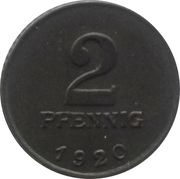 2 Pfennig - Kempten, Germany, 1920 reverse image