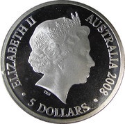 5 Dollars - Elizabeth II 4th Portrait - Skua in Flight - Silver Proof obverse image