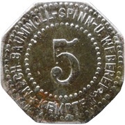 5 Pfennig - Kempten Mechanische Baumwollspinnerei obverse image