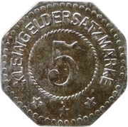 5 Pfennig - Kempten Mechanische Baumwollspinnerei, Germany,  reverse image