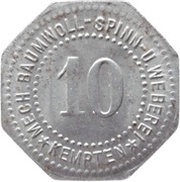 10 Pfennig - Kempten Mechanische Baumwollspinnerei obverse image